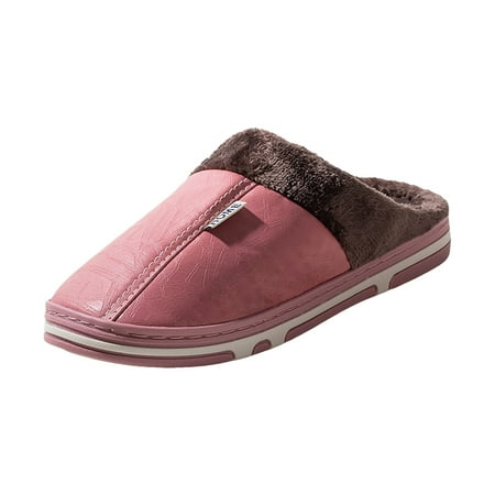 

WNVMWI Slippers for Women Men Plush Cotton Home Slippers Comfortable Soft Sole One Foot Platform Slippers Memory Foam House Slippers Warm Shoes 40