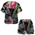 thumbnail image 3 of Invader Zim Animation Summer Home Suit For Womens Short-Sleeved Pajama Set 2pcs Loungewear Soft Sleepwear T-Shirts Tee Shirt Top And Short Sleeping Pants, 3 of 8