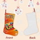 thumbnail image 3 of UNO Tema: Calcetines de Navidad, fino lino blanco para colgar en escaleras y chimenea, decoración navideña para el hogar, regalo de Navidad. 45cm × 32cm, 3 of 5