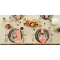 thumbnail image 5 of DII 70" Round Modern Cotton French Stripe Tablecloth in Nautical Blue and Beige, 5 of 5