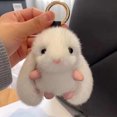 thumbnail image 2 of Soft Bunny Keychain Cute Plush Long Ears Rabbit Bag Charms for Purse Handbags Backpack Fluffy Key Chain Accessories for Women Ideal for Gifts, 2 of 3