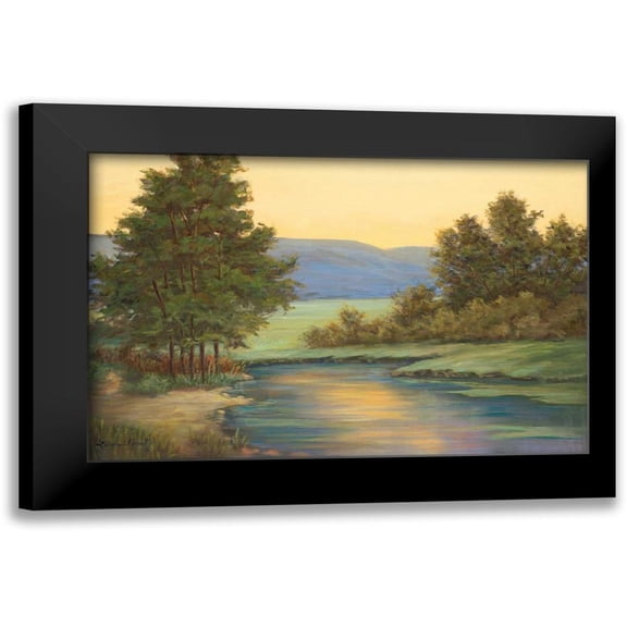 Wacaster, Linda 14x11 Black Modern Framed Museum Art Print Titled - Emerald Meadow I