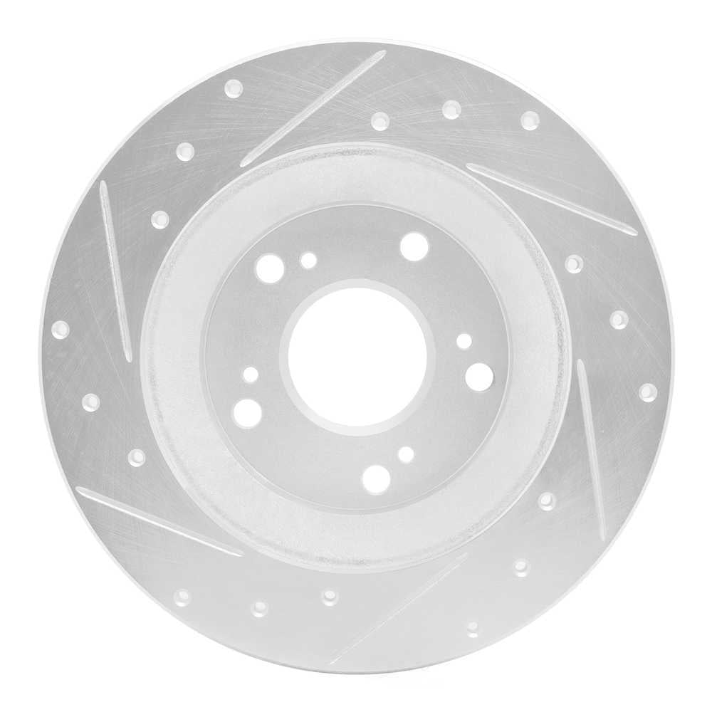 Dynamic Friction Company 631-59028R DFC Brake Rotor - Drilled And Slotted - Silver