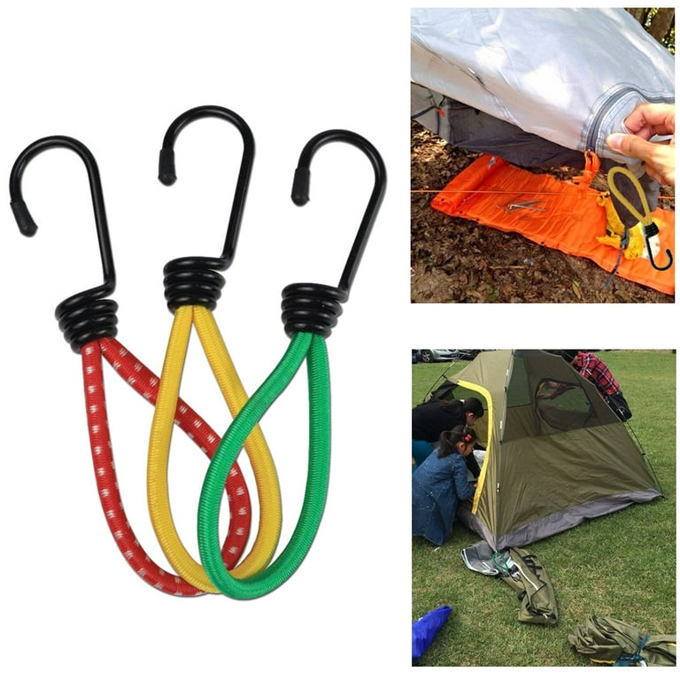 Visland Outdoor Tent Hook Elastic Rope Buckle Canopy Fixed Draw Rope  Multifunctional Camping Tent Stakes