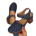 thumbnail image 5 of Rvasteizo Women Classic Shoes Solid Closed Toe Hollow Out Thick Sole Summer, 5 of 5