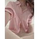 thumbnail image 4 of Blusa Holgada De Manga Larga Rosa Para Mujer, 4 of 24