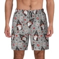 thumbnail image 3 of Uemuo Halloween Gnome Pattern Mens Swim Trunks Quick Dry Board Shorts with Mesh Lining, Stretch Beach Shorts Quick Dry No-Chafing Board Shorts-X-Large, 3 of 9