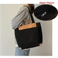thumbnail image 2 of CoCopeanut Canvas Tote Shoulder Bag Fashion Satchel Bag Crossbody Hobo Tote with Zipper Large Capacity Daily Working Handbag, 2 of 6