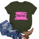 thumbnail image 1 of Fiudx Ofertas Del Día Blusa de Manga Corta con Estampado de Moda para Mujer, Divertida Camiseta con Cuello Redondo, 1 of 3