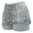 thumbnail image 4 of Njagoc3 Womens High - Waisted Rivet - Trimmed Denim Skort - Edgy Asymmetric for Summer Fashion Looks, 4 of 6