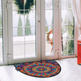thumbnail image 2 of CURLYOOT Boho Mandala Flowers Half Round Door Mat, Indoor Outdoor Entrance Rug, Semi Circular Area Rug, Non Slip Washable Absorbent Doormat, Laundry Room Rug 40'' x 63'', 2 of 7