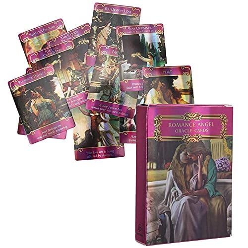 Yitengteng Romance Angel Hologram Juego de cartas de tarot con bolsa, Oracle Cards Future Yitengteng Yitengteng