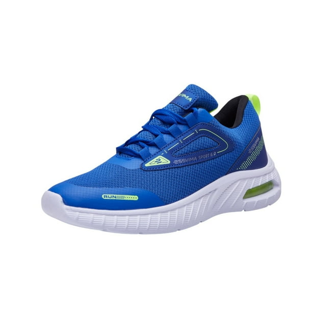 Tenis Deportivos Casuales Mujer Textil Stretch Lila Con Azul
