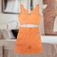thumbnail image 4 of Bra Shorts Set Yoga Nylon Women Crop Top Legging (S Shoulder Straps) Coffee 2pcs Sywqhk Para Estrenar, 4 of 6