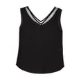 thumbnail image 3 of SAYFUT Women's Plus Size Tank Tops Round Neck Sleeveless Lace Vest Loose Blouse Shirt Summer Tank Top Black, 3 of 8