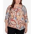 thumbnail image 4 of Alfred Dunner Womens Plus-Size  Watercolor Paisley Crew Neck Top, 4 of 6