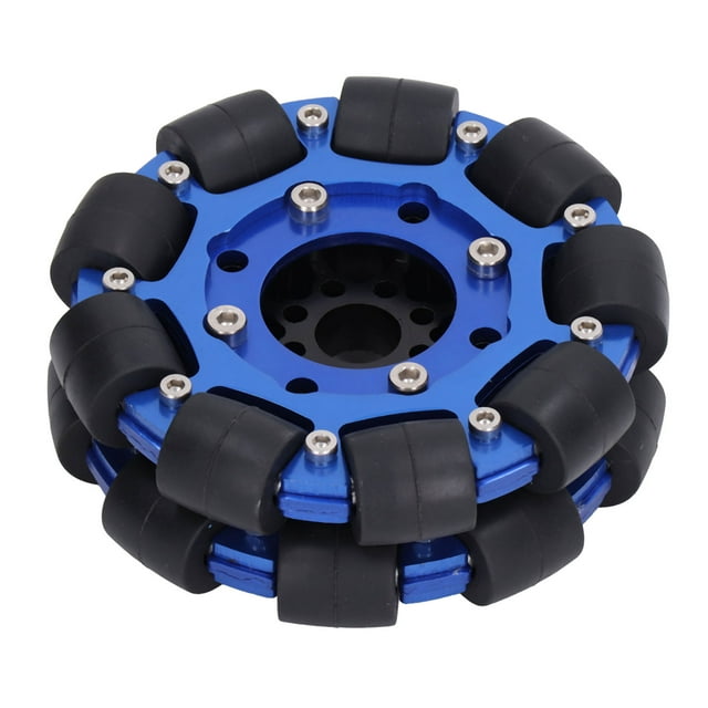 Rueda omnidireccional de 4 pulgadas con buje de aleación de aluminio para robot de juguete DIY (combinación de ruedas omnidireccionales dobles) UM5604‑0014‑0102
