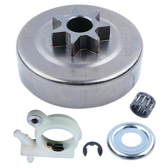 .325" 7T Clutch Drum For Stihl MS251  MS251W  Washer E-clip Bearing Oil Pump Kit