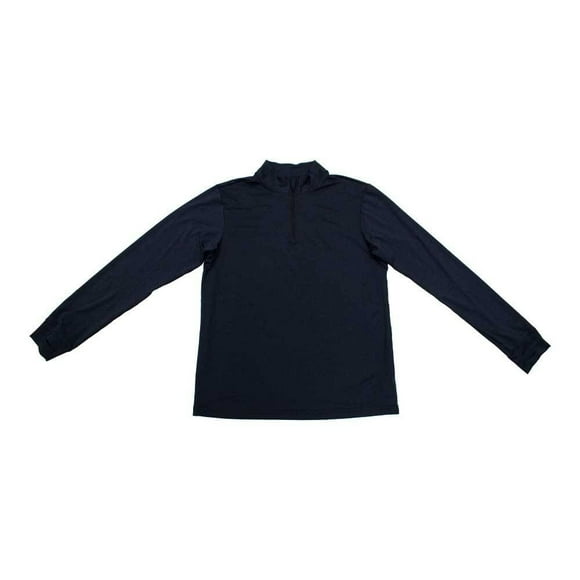 Sudadera Athletic Works para Caballero Medio Cierre Secado Rápido Azul Marino Talla CH