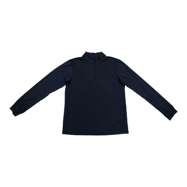 Sudadera Athletic Works para Caballero Medio Cierre Secado Rápido Azul Marino Talla M