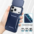 thumbnail image 6 of Compatible with iPhone 17 Pro Phone Case,With Sliding Camera Cover,2-in-1 Heavy Duty Design,Rugged Non-Slip Shockproof Anti-Scratch Protection Anti-fall Durable Phone Case,Blue, 6 of 7