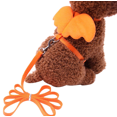 thumbnail image 1 of Cute Solid Color Mini Wings Nylon Pet Harness Chest Strap Dog Cat Lead Leash, Orange S, 1 of 5
