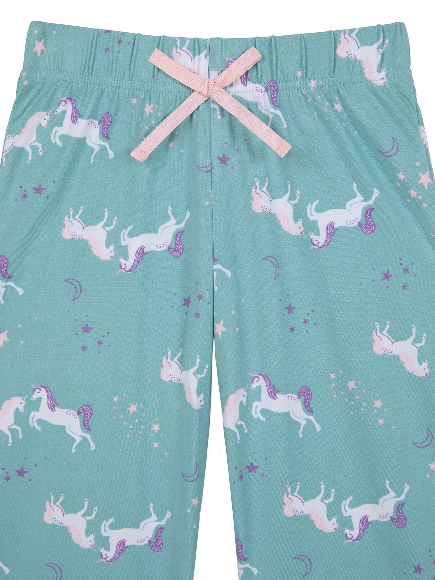 Wonder Nation Girls Button Front Short Sleeve Top & Pant Pajama Set with an Eyemask, 3-Piece, Sizes 4-18 & Plus