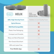 RAD Helix – Compact High-Density Exercise Foam Roller – Deep Tissue Myofascial Release for Back, Quads, Hamstrings – Muscle Recovery Tool