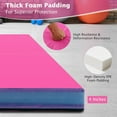 thumbnail image 5 of BOBOKY 48" L x 48" W x 4" Th Folding Gymnastics Mat with Carry Handles, Bio-Folding Tumbling Mat for Kids & Cheerleading, Pink, 5 of 10