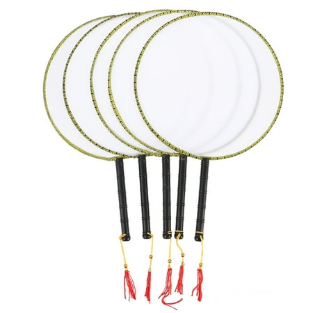 

Hemoton Fan Hand Painting Paper Round Fans Handheld Blank Folding Diy Dancing Bridal White Silk Kids Decorative Graffiti Vintage