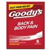 Goody's Back & Body Caffeine Free Pain Relief Powders 6 Powders Each