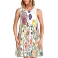 thumbnail image 1 of Fotbe Autumn Garden Vestido de Verano sin Mangas para Mujer – Vestido Midi Línea A, Estilo Camiseta Floral, Vestido Playero Casual y Fluido, 1 of 7