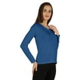 thumbnail image 2 of Inkmeso Solid Button Henley T-shirt For Womens Casual BasicLong SleeveTee T-shirts, 2 of 7