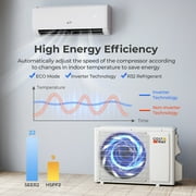 Costway 12000BTU Wifi Enabled Mini Split AC 22 SEER2115V Inverter Air Conditioner White