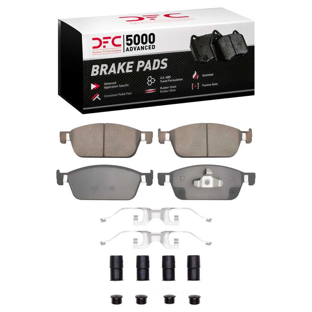 Dynamic Friction Company 1551-1771-01 DFC 5000 Advanced Brake Pads - Ceramic and Hardware Kit - OE