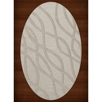 Dalyn Dover Area Rug DV10 Dv10 Putty Swirls Waves 6' x 9' Oval