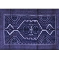 thumbnail image 1 of Ahgly Company Machine Washable Indoor Rectangle Persian Blue Traditional Area Rugs, 8' x 10', 1 of 4