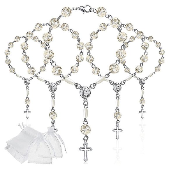 20Pcs Rosary Baptism Religion Church Event Wedding Boy Girl First 1St Holy Communion Baby Shower B