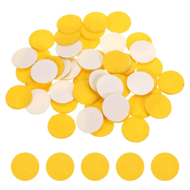 Uxcell 50 Pcs Círculos de Fieltro Adhesivos, 9/16" Diámetro 2mm Grosor Almohadillas Redondas de Fieltro