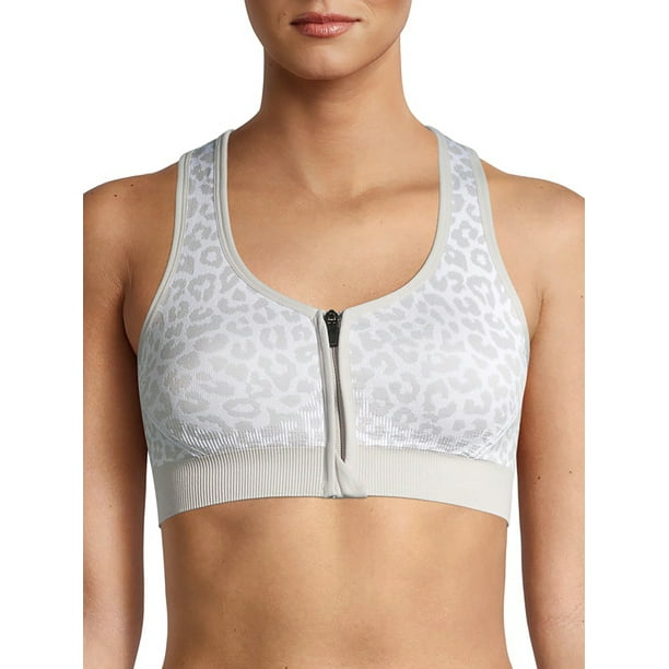 Avia Women’s Seamless Zip Front Sports Bra