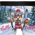 thumbnail image 4 of Hello Welcome Winter The Ski Cairn Terrier Snowy Day All Over Print Boxer Briefs Underwear for Men Dad Cairns Dog Lover - 13013, 4 of 6