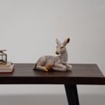 thumbnail image 2 of Handmade Eco-Friendly Vintage Resin Antique White Gold Sculpture-Deer 7"x7"x4" For Living Room, Dining Room, Study Room, Spa, Restaurants, Kitchen table, Bedroom, Counter, Place Of Worship, etc., 2 of 3