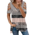 thumbnail image 1 of Gibobby Camisetas Mujer Manga Corta Top manga larga con cremallera y cuello redondo otoño e invierno Top mujer transfronterizo comercio exterior estamp(Gris,M), 1 of 4