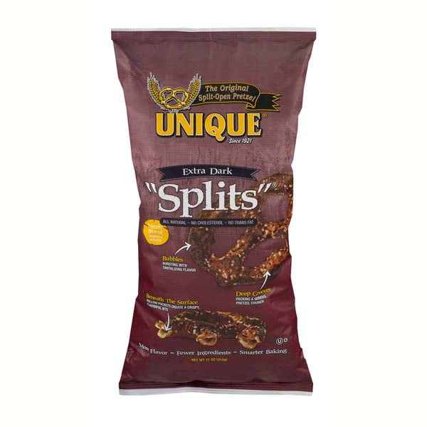 Unique Pretzels "Splits" Extra Dark 11 oz Bags Pack of 12 Walmart
