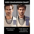 thumbnail image 5 of Bandmax 6MM Black Flat Box Link Chains Necklace for Men Women Solid Stainless Steel Cable Chain Jewelry Birthday Father Day Gift for Mens Son Husband Dad, 5 of 10