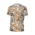 thumbnail image 5 of Rocae Floral Paisley for Men's Mesh Quick-Dry Short Sleeve Workout T-Shirt,Mens Crew Neck Tee Lightweight Soft Classic T Shirts Small, 5 of 9