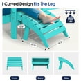 thumbnail image 5 of KINGYES Folding Adirondack Ottoman, HDPE Outdoor Foot Rest, Plastic Adirondack Footstool for Adirondack Chairs, Aruba, 5 of 8