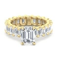 thumbnail image 2 of Sicily - Moissanite Emerald Cut Lab Diamond Eternity Engagement Ring (U-Prong Setting), 2 of 4