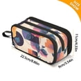 thumbnail image 4 of FORMRS Pencil Case with 3 Compartments Zipper Pouch, Elementary School Level and up, Flowers Pattern Style, 4 of 8
