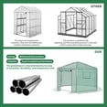 thumbnail image 7 of Polar Aurora 13.4x13.4x8.8 ft Walk-in GreenHouse,with Heavy-Duty Metal Frame and 180g Double Layer PE Cover, Indoor and Outdoor Green House Kit for Garden/Patio/Backyard, 7 of 7
